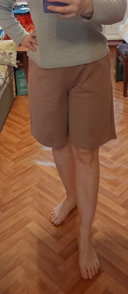 Шорты -хороши! Материал приятный,  пошив качественный. Чувствуешь себя в них комфортно и удобно.